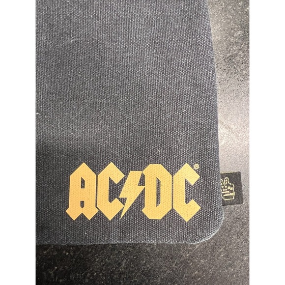 AC/DC Zip Pouch Bag Rock Band Merch "Rock By Junk Food" Black Canvas 9"x7"‎ - Picture 2 of 5